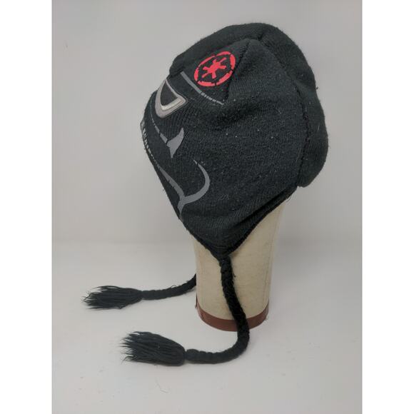 Star Wars Imperial Tie Fighter Pilot Beanie Trapper Hat OS Black - Picture 5 of 13